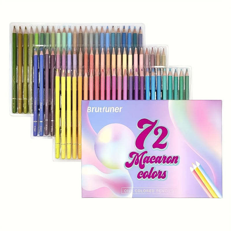 Luckins Macaron Oil-Based Colored Pencils Set, Soft Core Drawing Pencils
