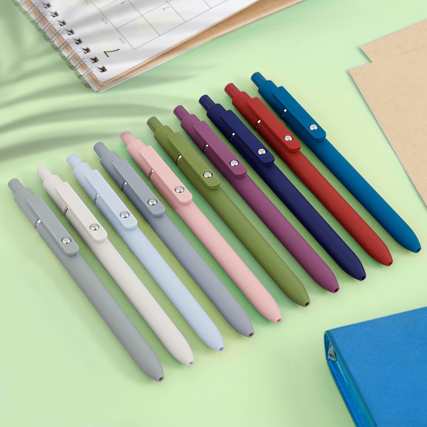 Luckins 5-Pack Retractable Gel Pens, 0.5mm Fine Tip, Assorted Colors