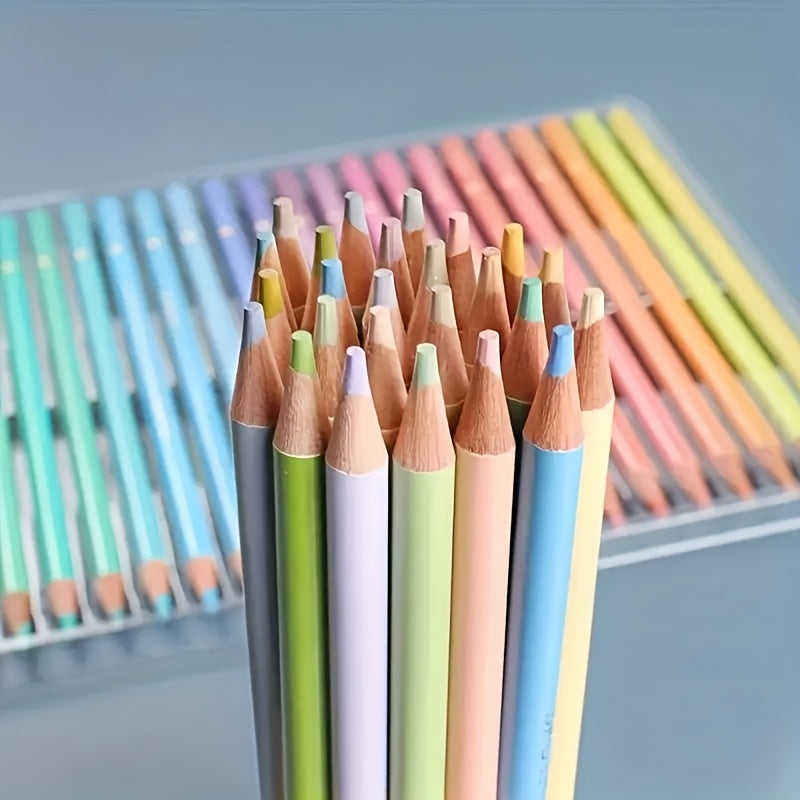 Luckins Macaron Oil-Based Colored Pencils Set, Soft Core Drawing Pencils