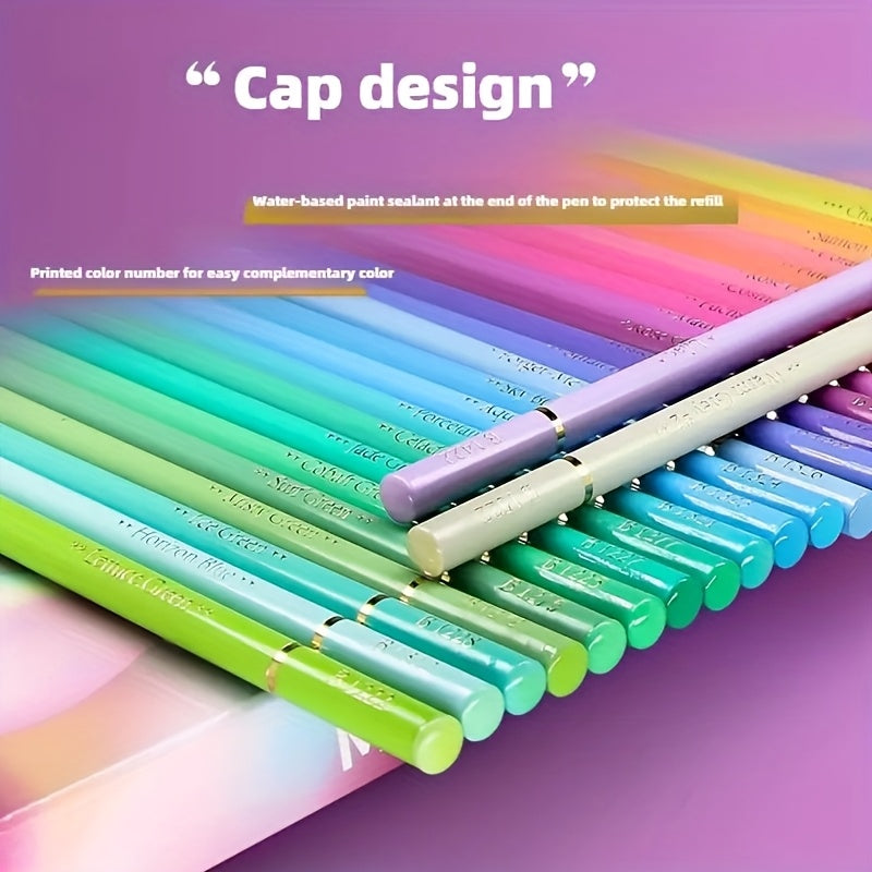 Luckins Macaron Oil-Based Colored Pencils Set, Soft Core Drawing Pencils