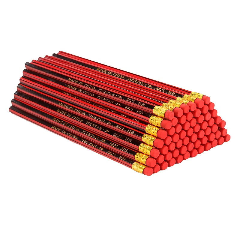 Luckins 100-Pack Premium HB Graphite Pencils with Erasers