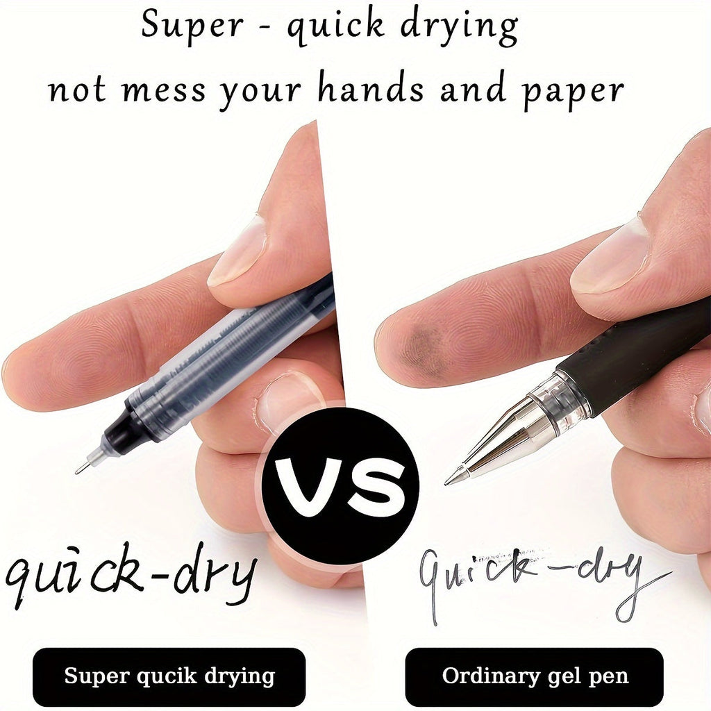 Luckins 30-Pack Quick-Dry Gel Pens, 0.5mm Fine Tip, Assorted Colors (Black/Blue/Red)