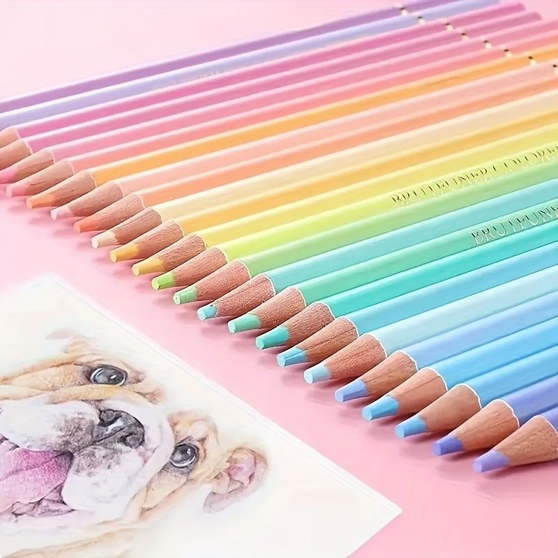 Luckins Macaron Oil-Based Colored Pencils Set, Soft Core Drawing Pencils
