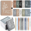 Luckins 20-Set A6 Spiral Notebooks with Ballpoint Pens, Inspirational Pocket Journals