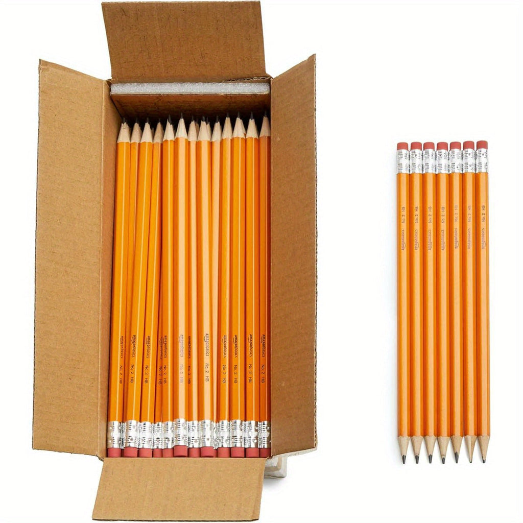 Luckins 150 Count Pre-sharpened #2 HB Wood-Cased Pencils, Bulk Box, Yellow