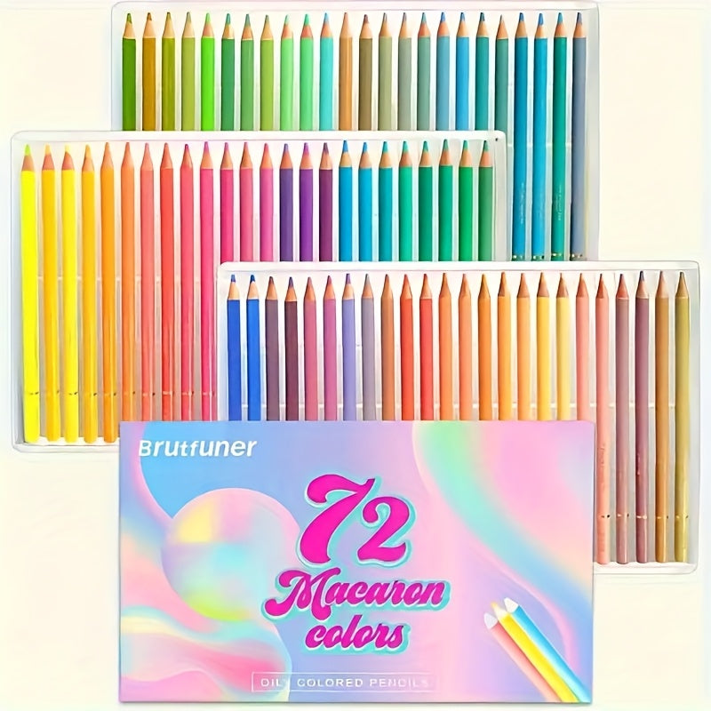 Luckins Macaron Oil-Based Colored Pencils Set, Soft Core Drawing Pencils
